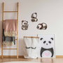 Wallity Rusty Panda Escultura de Pared de Metal en Color Antiquation